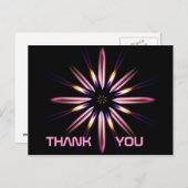 Carte postale Merci flamme (Devant / Derrière)