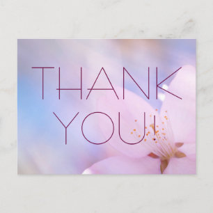 Carte Postale Merci fleur de cerisier personnalisable