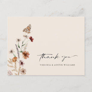 Carte Postale Merci fleur sauvage