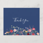 Carte Postale Merci Fleur sauvage Boho Multicolor (Devant)