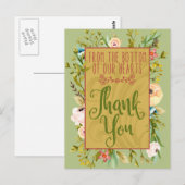 Carte postale Merci fleuri du fond de nos coeurs (Devant / Derrière)