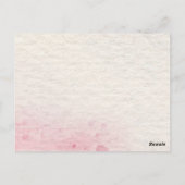 Carte Postale Merci Fleurs Aquarelles Roses  (Dos)