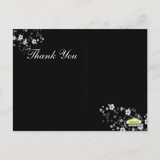 Carte Postale Merci, fleurs blanches (Dos)