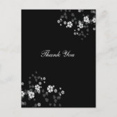 Carte Postale Merci, fleurs blanches (Devant)