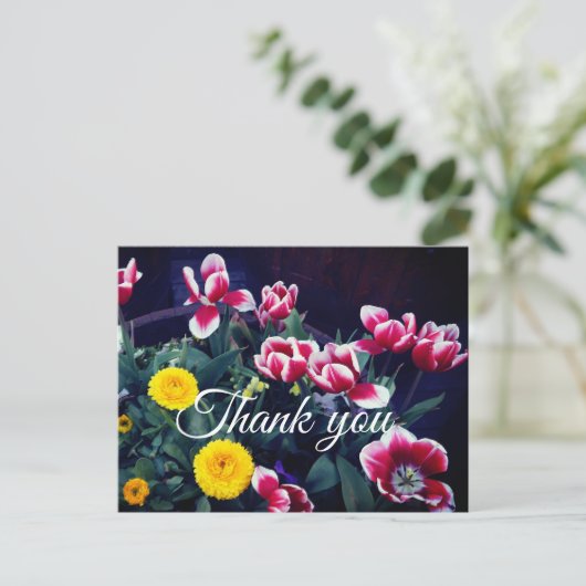 Carte postale Merci Fleurs de printemps #4 (Debout devant)