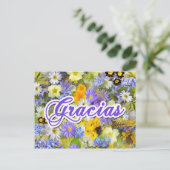 Carte Postale - Merci - Floral (Debout devant)