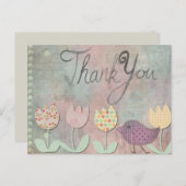 Carte Postale Merci Floral (Devant / Derrière)