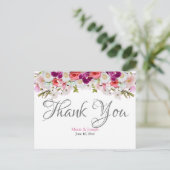 Carte postale Merci - Floral01 (Debout devant)