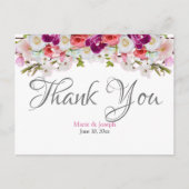 Carte postale Merci - Floral01 (Devant)
