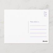 Carte Postale Merci Floral Aquarelle Fleur pourpre (Dos)