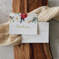 Merci Floral Blanc Burgundy Or Classique