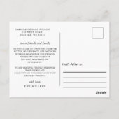 Carte Postale Merci floral brillant simple Script (Dos)