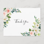 Carte Postale Merci floral élégant (Devant)