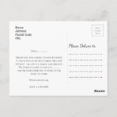 Carte Postale Merci floral Faux Gold Foil Confetti (Dos)