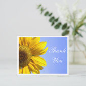 Carte Postale Merci Floral Fleur de tournesol Jaune (Debout devant)