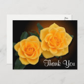 Carte Postale Merci floral Fleurs de rose jaune (Devant / Derrière)