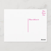 Carte Postale Merci floral Fleurs de tulipe jaune et rose (Dos)