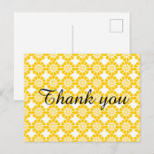 Carte postale Merci Floral Jaune (Devant / Derrière)