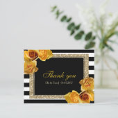 Carte postale Merci Floral Jaune (Debout devant)