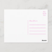 Carte Postale Merci floral rose Lavande margueuse (Dos)