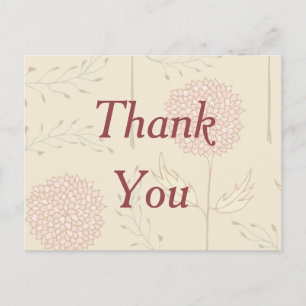 Carte Postale Merci Floral Rouge