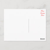 Carte postale Merci Floral Rouge, Fleur verte (Dos)