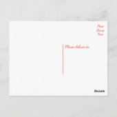 Carte Postale Merci floral Rouge Gerbera Fleurs marguerites (Dos)