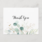 Carte Postale Merci Floral Rustique Eucalyptus Gold (Devant)