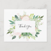 Carte Postale Merci floral tropical moderne (Devant)