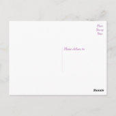 Carte Postale Merci Floral Violet Fleur Lavande Faisée (Dos)