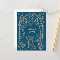 MERCI Floral Whimsical Sketch Doodle