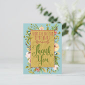 Carte postale Merci florale du fond de mon coeur (Debout devant)