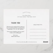 Carte postale Merci FOIL Charm Brossé (Verso)