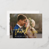 Carte postale Merci FOIL Charm Brossé (Recto/Verso)