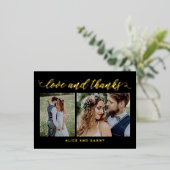 Carte postale Merci FOIL de Thankful Love (Debout devant)