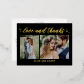 Carte postale Merci FOIL de Thankful Love (Recto/Verso)