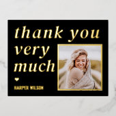 Carte postale Merci FOIL Heart Words (Recto)