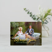 Carte postale Merci FOIL Script Moderne (Debout devant)