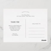 Carte postale Merci FOIL Sincere Thanks (Verso)