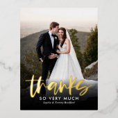 Carte postale Merci FOIL Sincere Thanks (Recto)