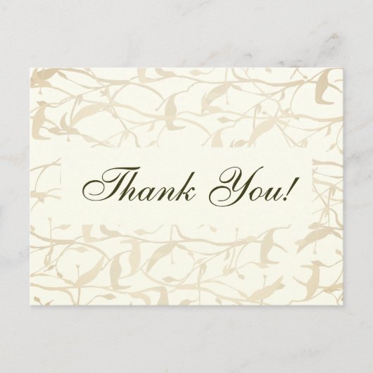 Carte Postale Merci Foliage élégant (Devant)