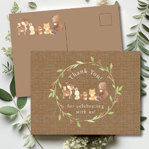 Carte Postale Merci forestier enchanté