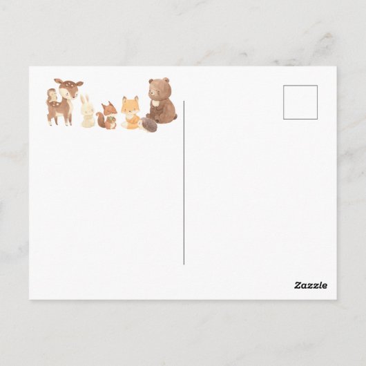 Carte Postale Merci forestier enchanté (Dos)