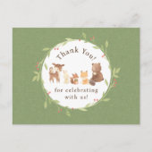 Carte Postale Merci forestier enchanté (Devant)