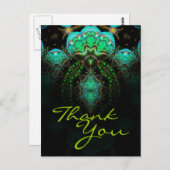 Carte postale Merci Fractal Art - Customisé (Devant / Derrière)