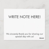 Carte Postale Merci frappant (Dos)