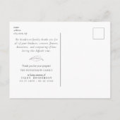 Carte Postale Merci funéraire simple de tournesol (Dos)