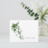 Carte Postale Merci funéraire vert neutre (Debout devant)