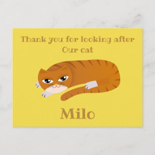 Carte Postale Merci garde-chat