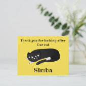 Carte Postale Merci garde-chat (Debout devant)